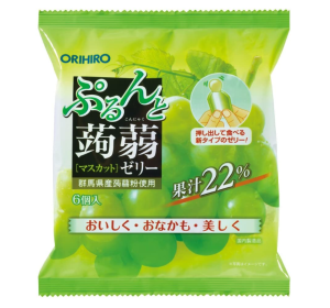 일본 오리히로 곤약젤리 청포도 1봉지 (6개입)