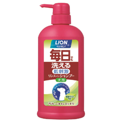 라이온 애견용 저자극 샴푸린스 펌프용 550ml