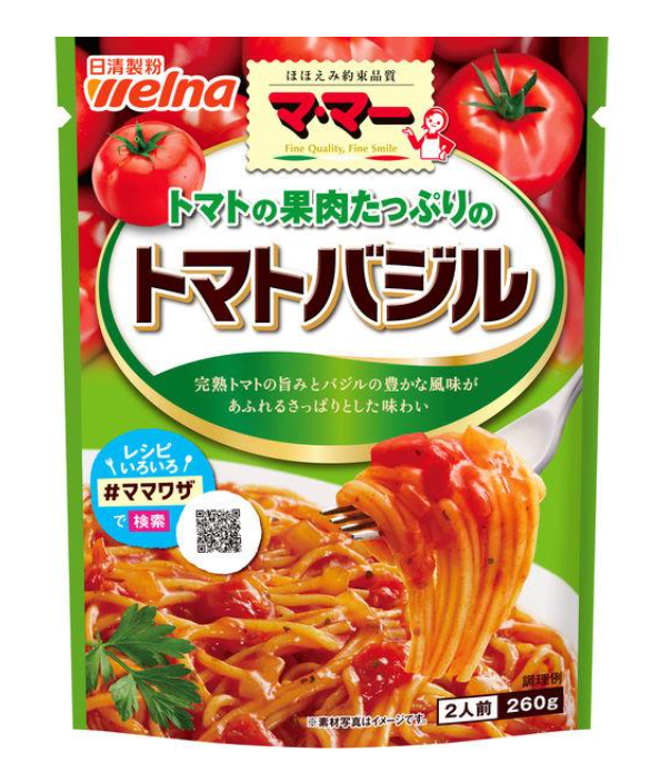 닛신제분 웰나 마마 과육가득 토마토 바질 소스 1개